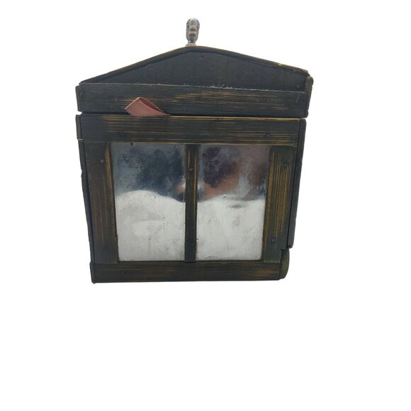 VTG Set of 4 Lucite Floral Coasters with Wooden Storage Box MCM - Picture 5 of 9